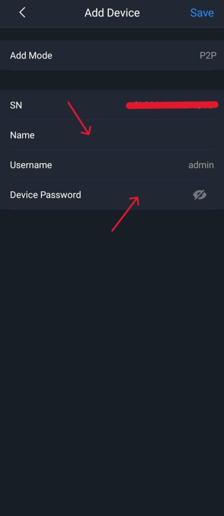 Add username and password