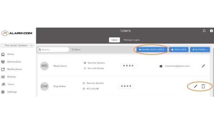 Delete or edit the user code anytime