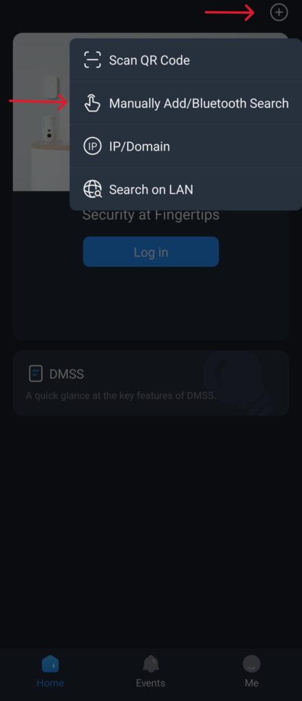 Manually add/bluetooth search