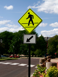 Remind young pedestrians