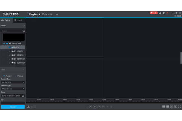 Detail view of a mobile security trailer's front hardware