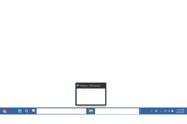 A close-up of the Windows taskbar highlighting the File Explorer icon to locate exported video files.