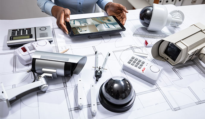 Business security cameras and devices