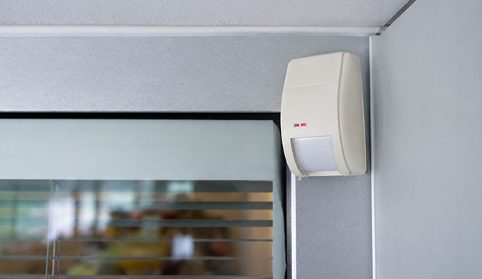 Indoor motion sensor with red leds