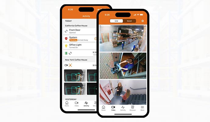 Remote security monitoring via smartphone application