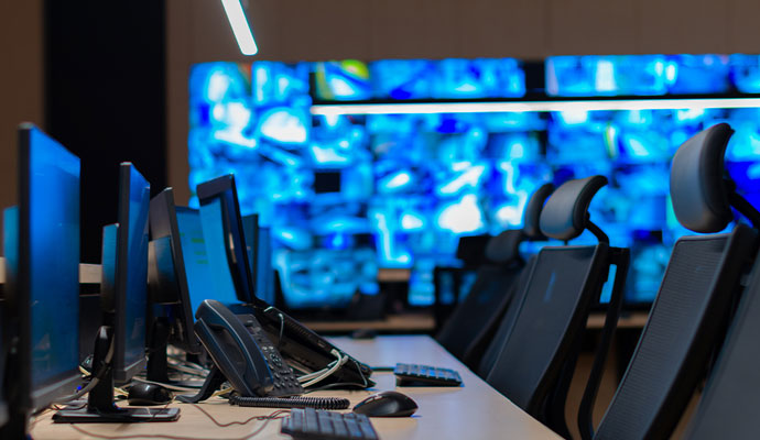 A modern security monitoring center