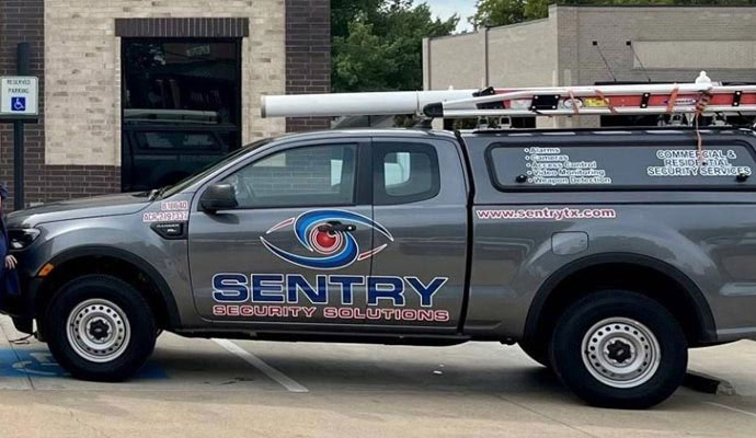 Sentry security solutions service truck