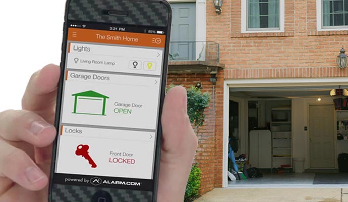 App controlled garage door