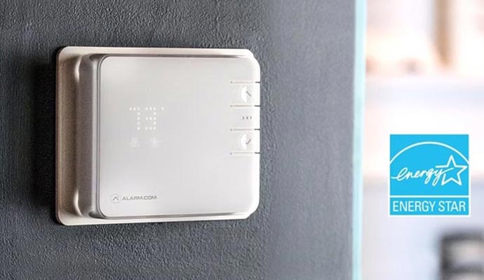 Installed thermostat