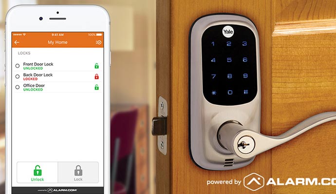 Smart door lock mobile access control