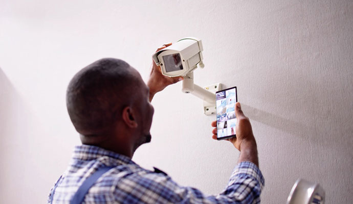Box security camera installation