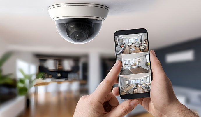 Indoor dome camera with phone live feeds