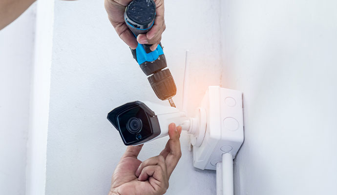 Professional security camera installation