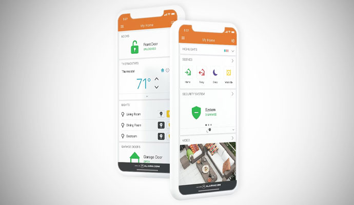 Smart home app interface