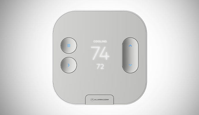 Smart thermostat cooling display