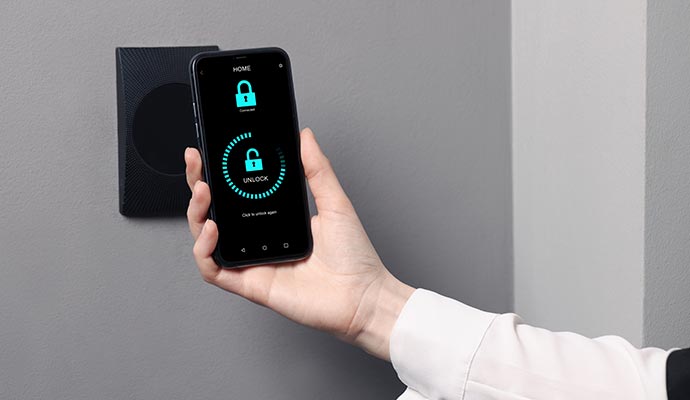 Smartphone being used for secure mobile access control and keyless entry