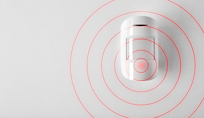 Motion sensor on the wall