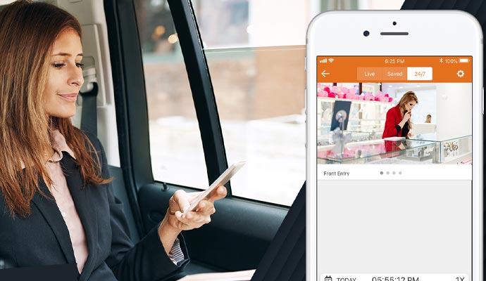 Remote business security monitoring app