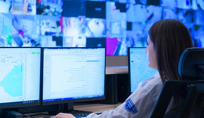 Professional security control room operator
