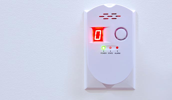 Smart alarm system mounted on the wall