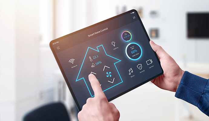 Smart home automation control system dashboard