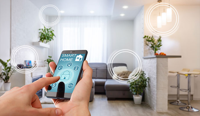 Smart home automation mobile app control