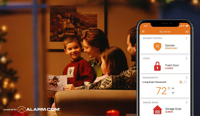 Smart home security and thermostat control